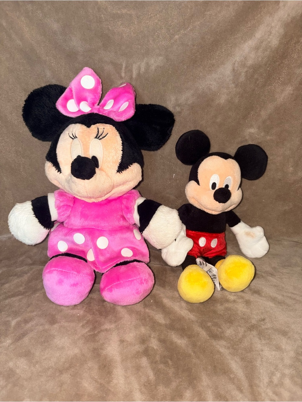 Disney Just Play Mickey & Minnie Mouse Plush Stuffed Animal Bundle Set 2pc